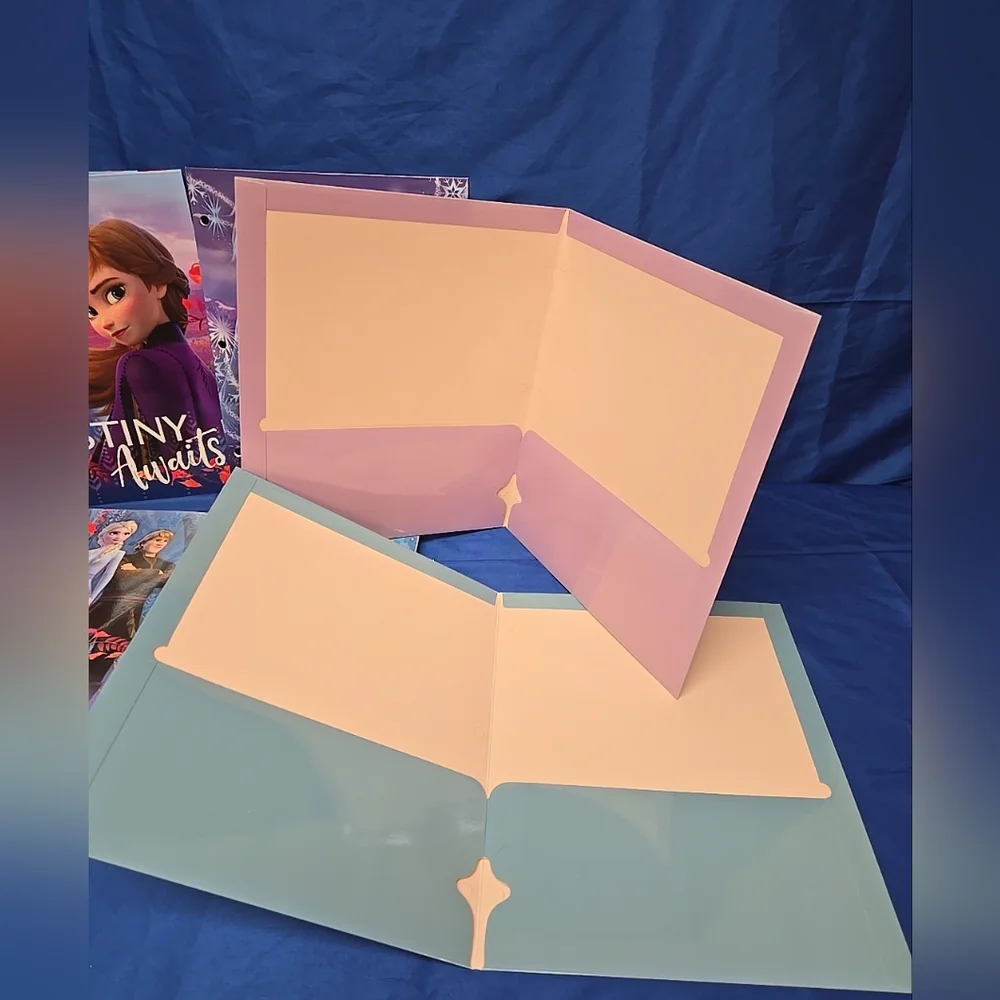 7pc Frozen Mixed Girls Stationary Lot 5 Folders 2 Notebooks